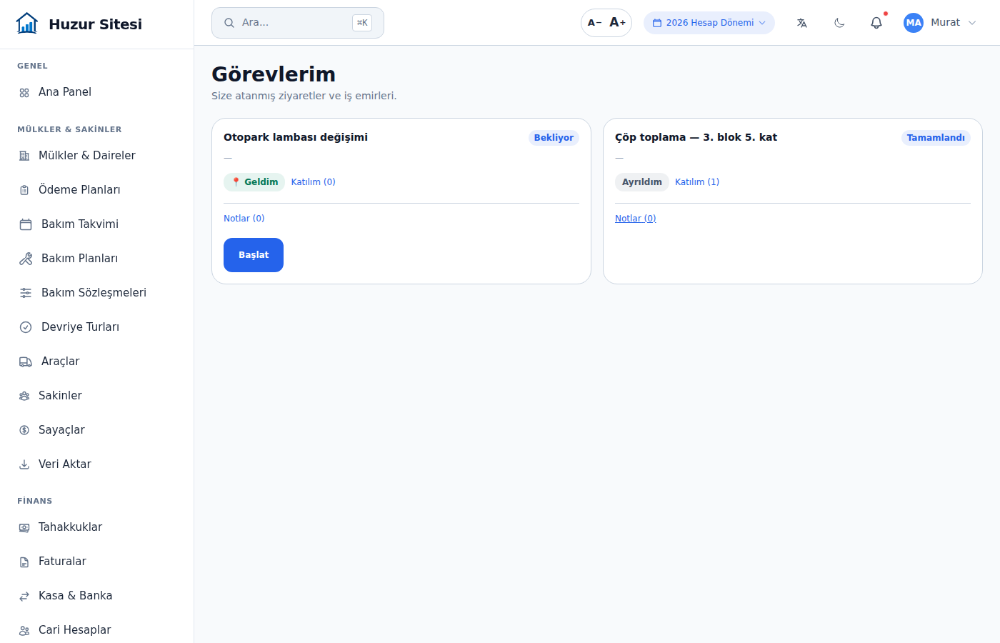 Üstlenildikten sonra iş normal bir görev kartına dönüşüyor